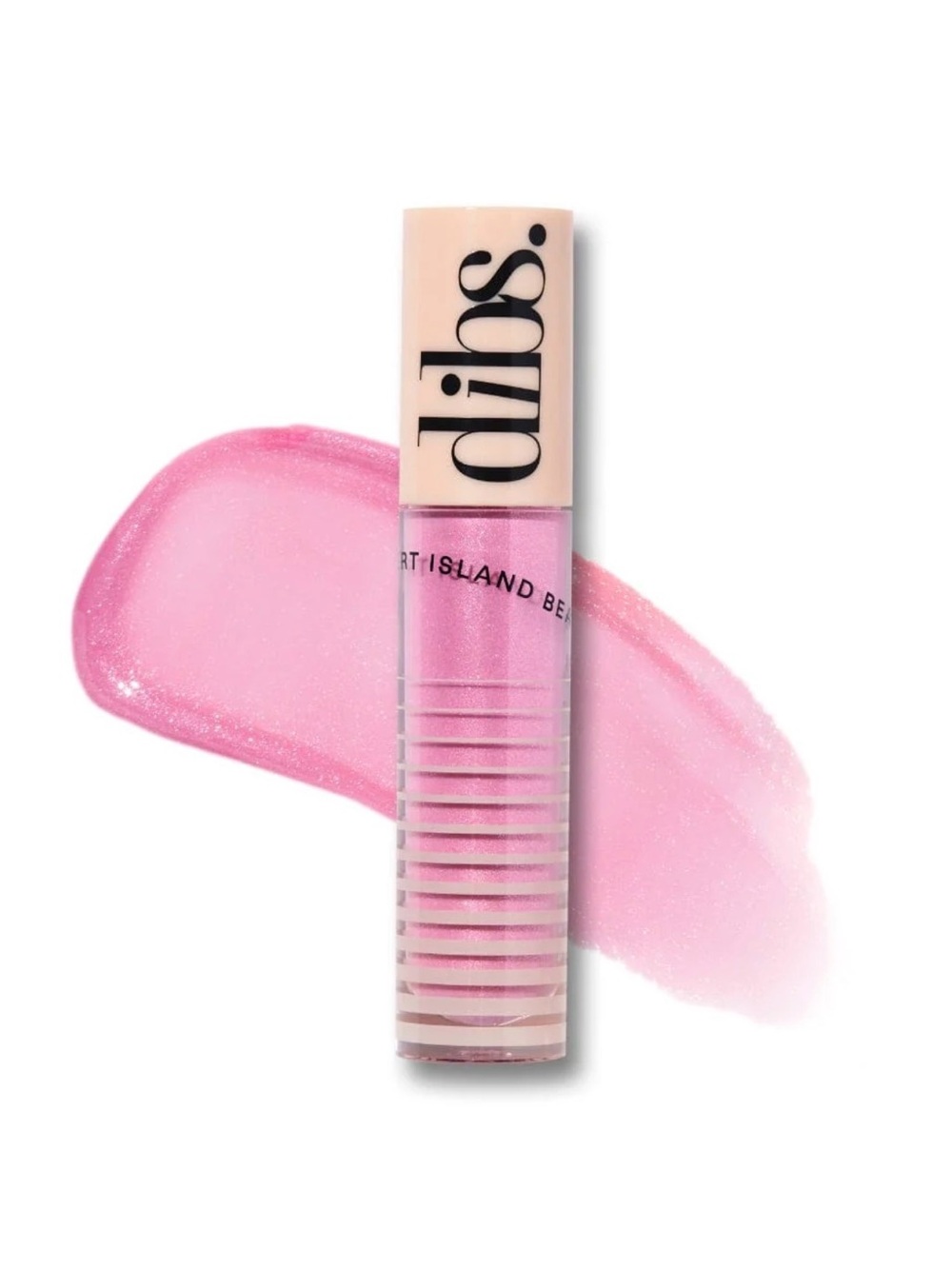 Dibs Pink Shimmer Lip Gloss — Sheer Bubblegum Shine